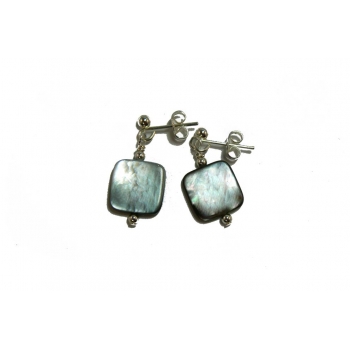 Shiny Black Mother of Pearl Earrings